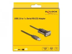 Delock Serial-Adapter 62646 USB Typ-A zu RS-232 mit Schrauben