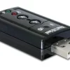 Delock Soundkarte USB2.0, Virtual 7.1, 24Bit/96Khz 3.5 mm In/Out