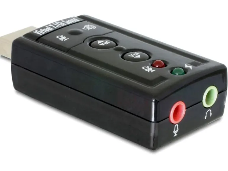 Delock Soundkarte USB2.0, Virtual 7.1, 24Bit/96Khz 3.5 mm In/Out