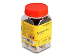 Delock Stecker RJ45, S/FTP, Cat.6A/7 25 Stück, Transparent