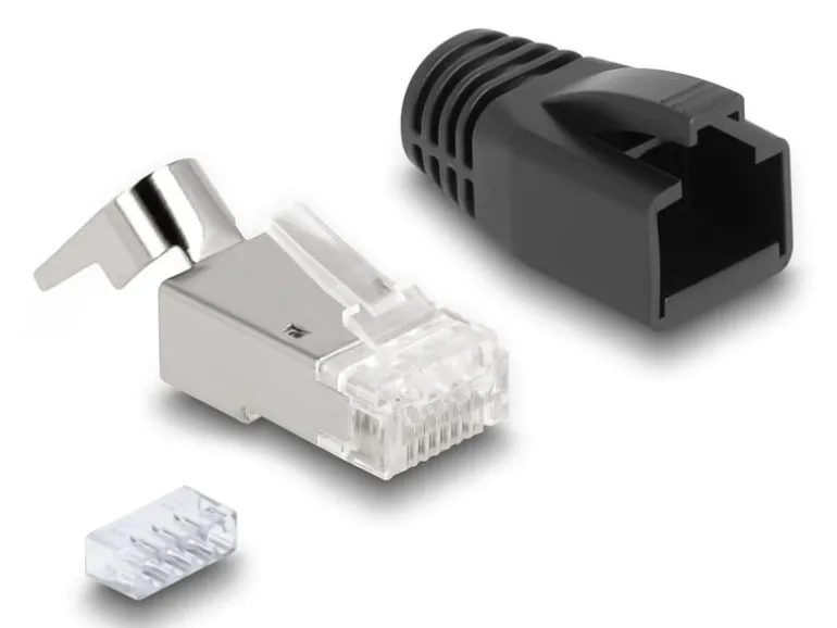 Delock Stecker RJ45, S/FTP, Cat.6A/7 25 Stück, Transparent