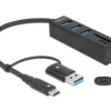 Delock USB-Hub 3.0 Typ-C + SD/MicroSD Slot
