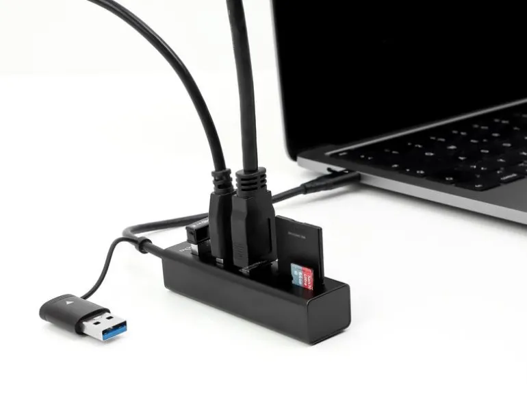 Delock USB-Hub 3.0 Typ-C + SD/MicroSD Slot