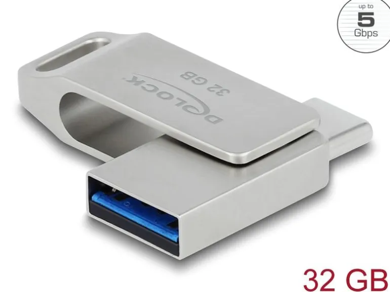 Delock USB-Stick 3.2 Gen 1 USB-C + Typ-A 32 GB