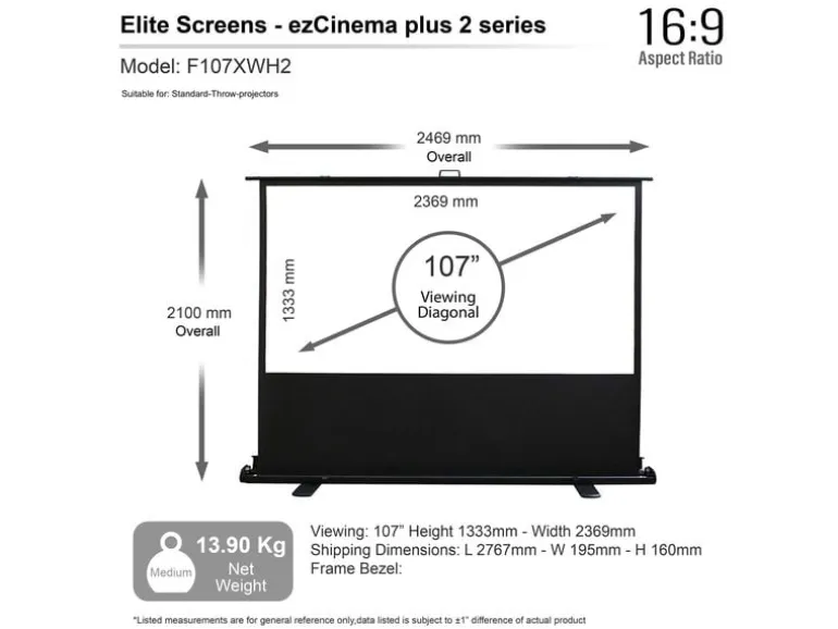 Elite Screens Mobile Leinwand ezCinema Plus 2 F107XWH2 237x133.5 cm 16:9