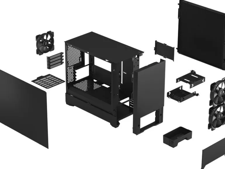 Fractal Design PC-Gehäuse Pop Mini Silent Solid Schwarz