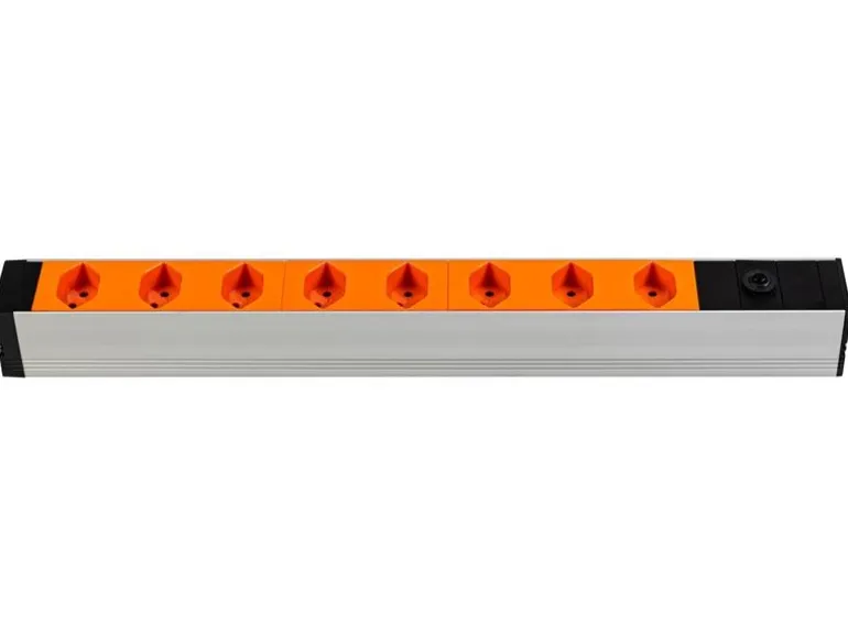 FURBER.power 19" Steckdosenleiste 8x T13 Orange
