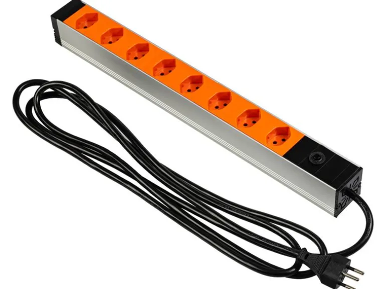 FURBER.power 19" Steckdosenleiste 8x T13 Orange
