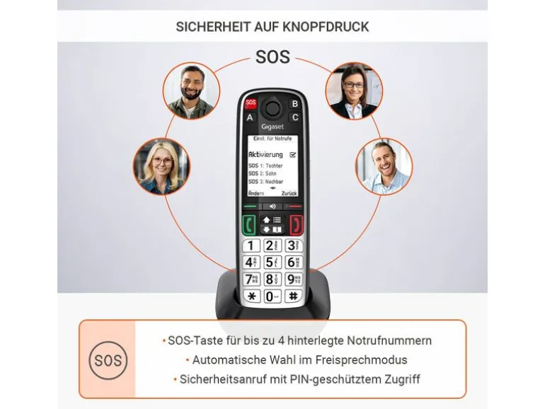 Gigaset Mobilteil Easy 500HX HSB EU Grosstastentelefon