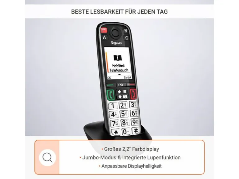 Gigaset Mobilteil Easy 500HX HSB EU Grosstastentelefon