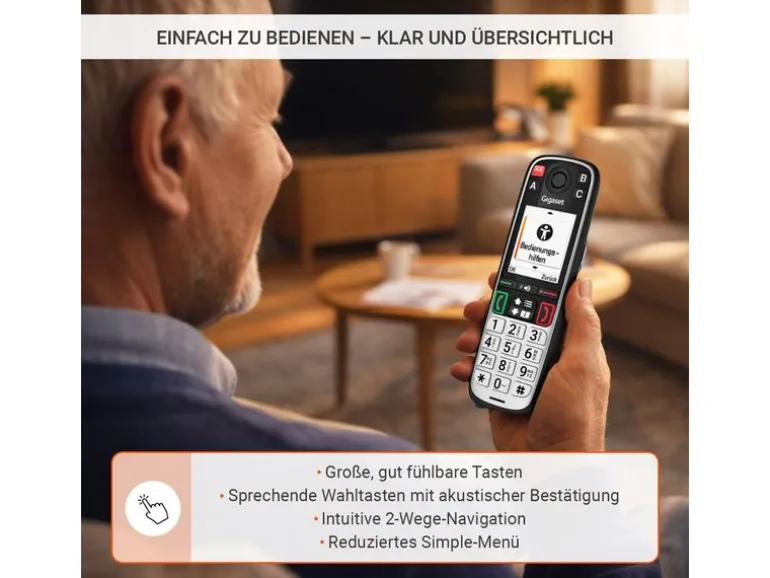 Gigaset Mobilteil Easy 500HX HSB EU Grosstastentelefon
