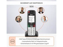 Gigaset Schnurlostelefon EASY 500 Schwarz/Silber