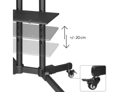 Hama Technics AG TV-Ständer mit Rollen "Trolley" Schwarz