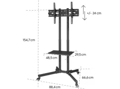 Hama Technics AG TV-Ständer mit Rollen