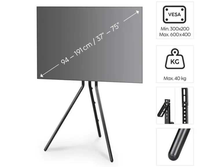 Hama Technics AG TV-Ständer (Staffelei) 75" Schwarz
