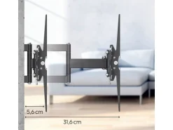 Hama Technics AG TV-Wandhalterung 48" Schwarz
