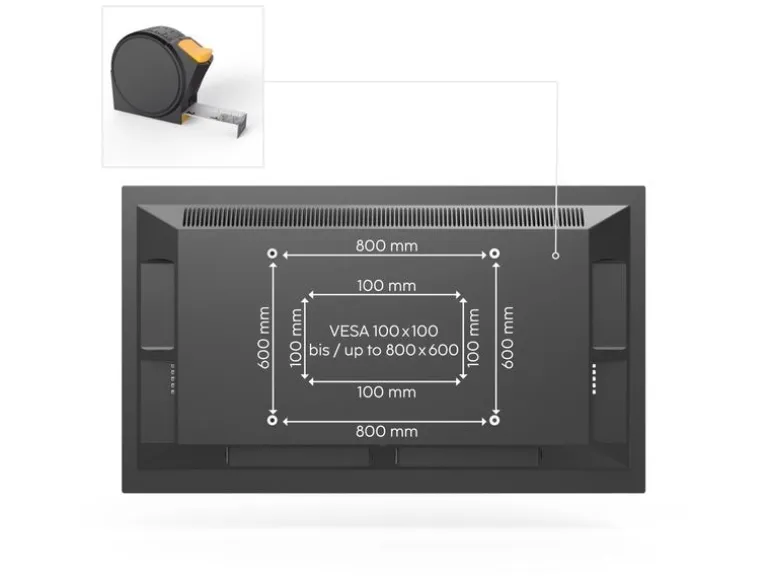 Hama Technics AG TV-Wandhalterung 100" Schwarz
