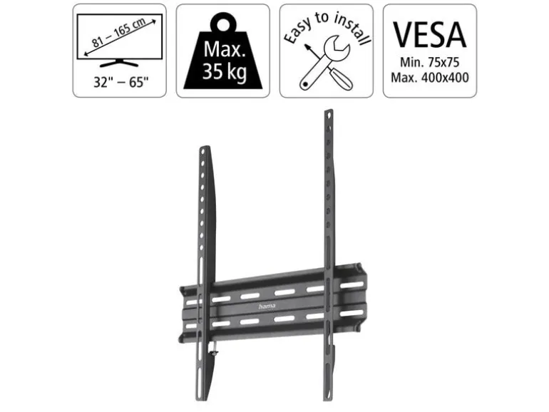 Hama Technics AG TV-Wandhalterung 65" Schwarz