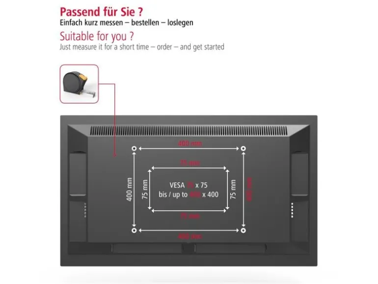 Hama Technics AG TV-Wandhalterung 65" Schwarz