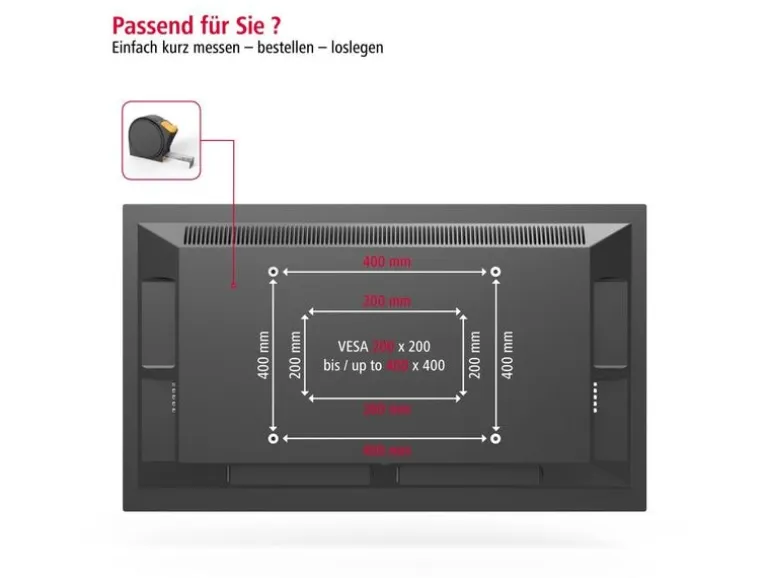 Hama Technics AG TV-Wandhalterung 65" Schwarz
