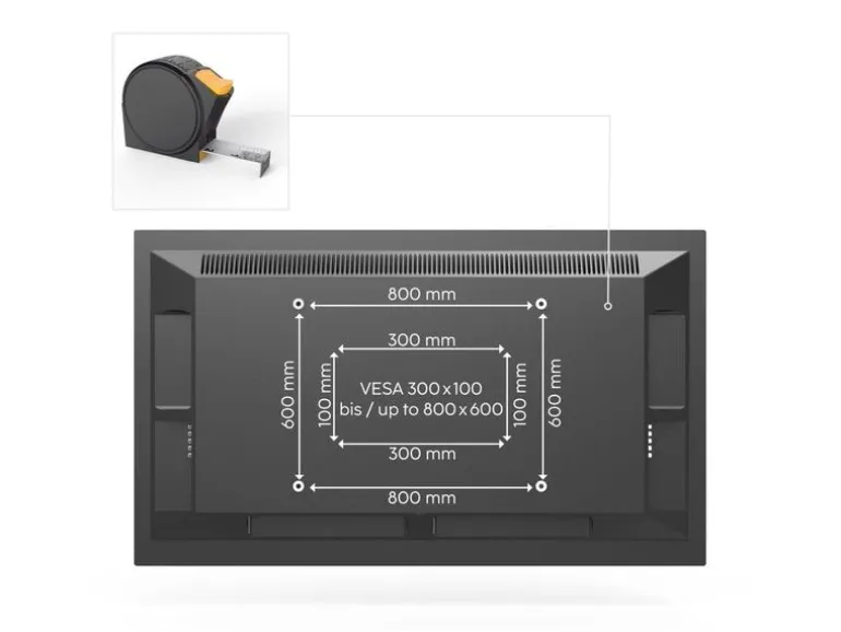 Hama Technics AG TV-Wandhalterung 120" Schwarz