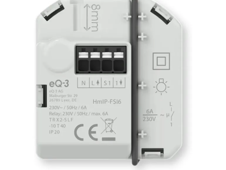 Homematic IP Schaltaktor mit Tastereingang 6 A-Unterputz HmIP-FSI6