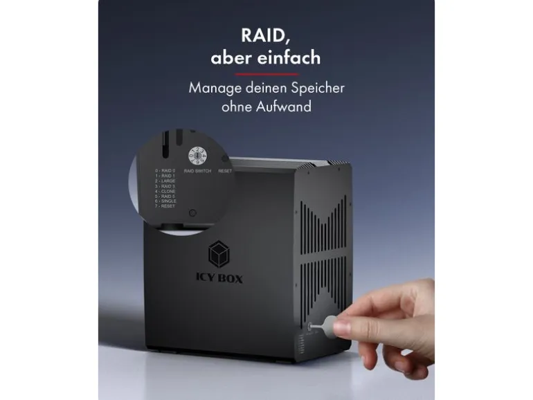 ICY BOX Externes Gehäuse Heart RAID 3705 2.5"/3.5"