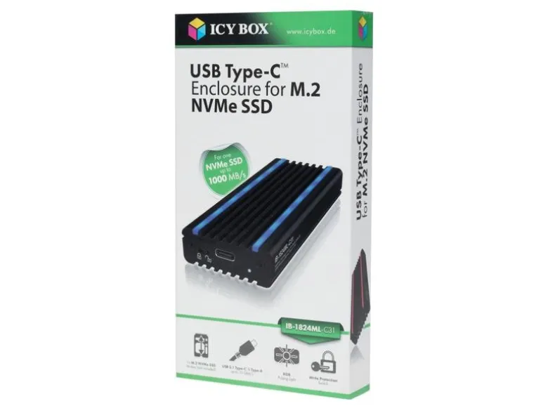 ICY BOX M.2 NVMe Gehäuse IB-1824ML-C31 M.2