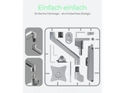 ICY BOX Tischhalterung bis 9 kg – Silber