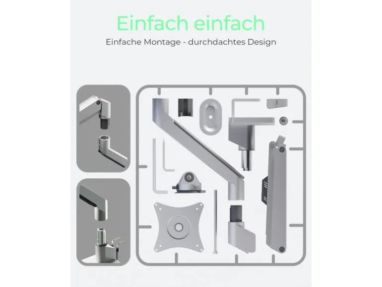 ICY BOX Tischhalterung bis 9 kg – Silber