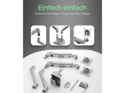 ICY BOX Tischhalterung bis 9 kg – Silber