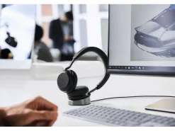 Jabra Headset Evolve2 75 Duo MS Schwarz, USB-C, inkl. Ladestation