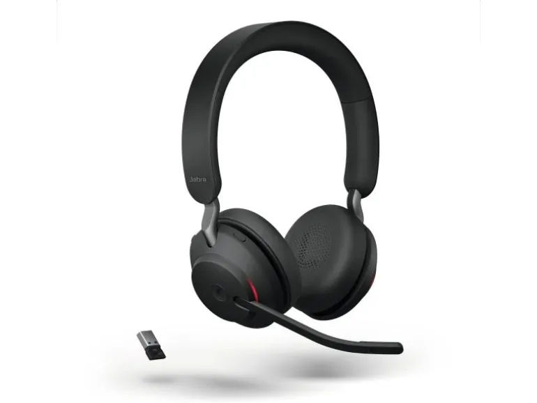 Jabra Headset Evolve2 65 Duo MS Schwarz, USB-A, inkl. Ladestation