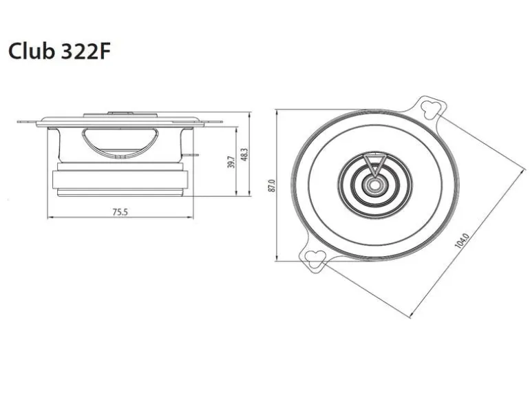 JBL 2-Weg Lautsprecher Paar Club 322F, 3.5" (8.7 cm)