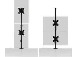 Kensington Vertikaler Dual Monitorarm bis 9 kg – Schwarz
