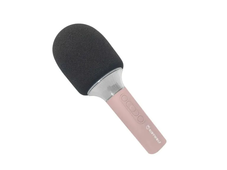 Kidywolf Mikrofon Bluetooth mit Licht rosa
