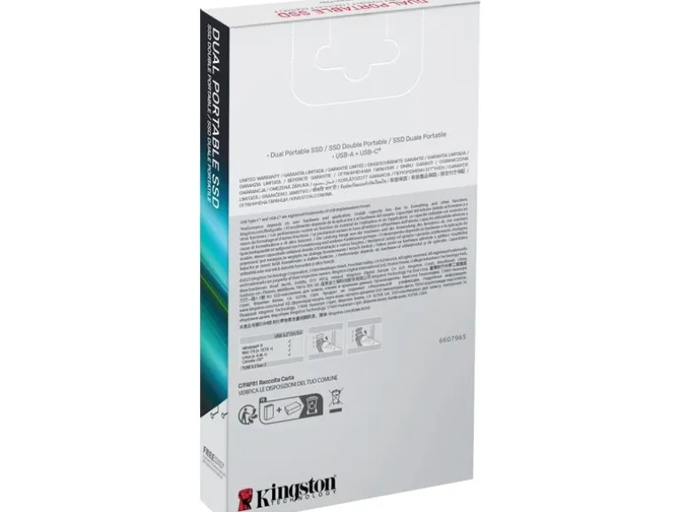 Kingston Externe SSD Dual Portable 512 GB