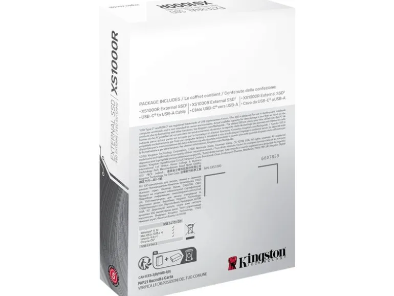 Kingston Externe SSD XS1000 1024 GB, Rot