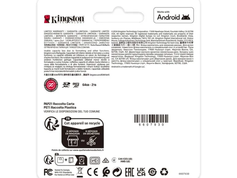 Kingston microSDXC-Karte Canvas Select Plus Gen3 1000 GB