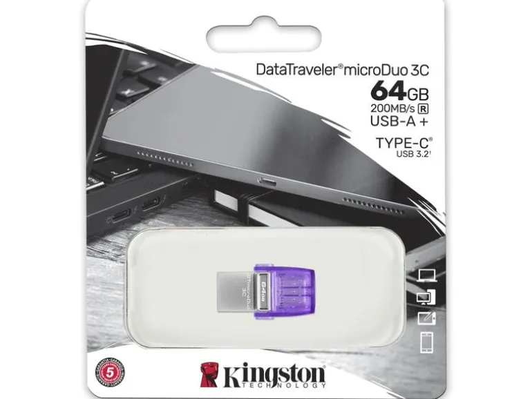 Kingston USB-Stick DT MicroDuo 3C 64 GB