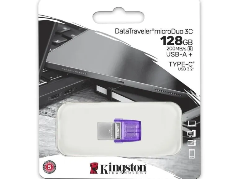 Kingston USB-Stick DT MicroDuo 3C 128 GB