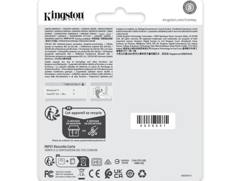 Kingston USB-Stick IronKey Locker+ 50 G2 128 GB