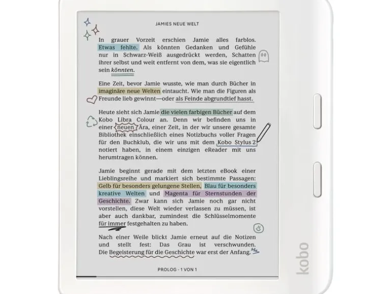 Kobo eReader Libra Colour inkl. Stylus 2 Schwarz