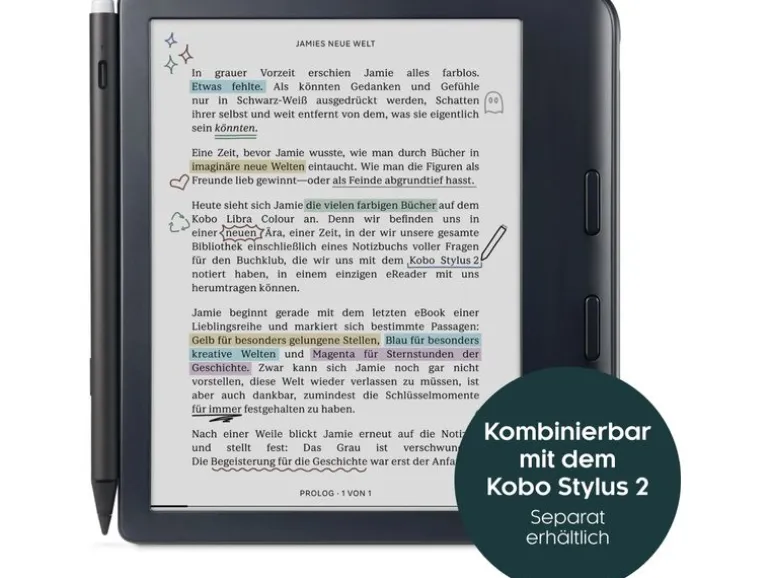 Kobo eReader Libra Colour inkl. Stylus 2 Schwarz