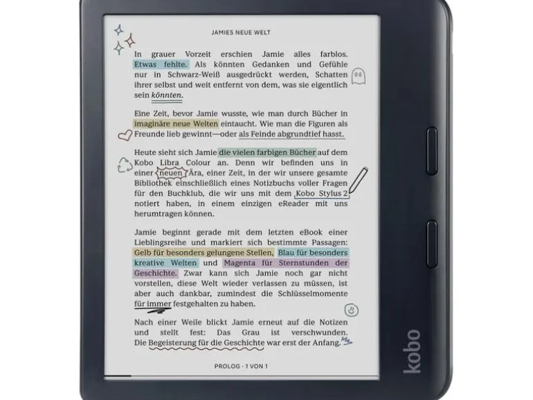 Kobo eReader Libra Colour inkl. Stylus 2 Schwarz