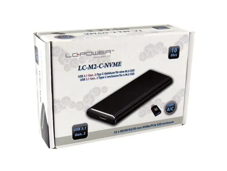 LC-Power Externes Gehäuse LC-M2-C-NVME M.2