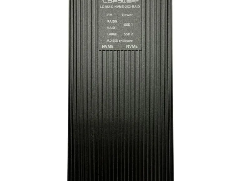 LC-Power Externes Gehäuse LC-M2-C-NVME-2X2-RAID M.2/U.2 SSD