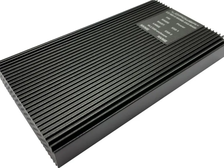 LC-Power Externes Gehäuse LC-M2-C-NVME-2X2-RAID M.2/U.2 SSD