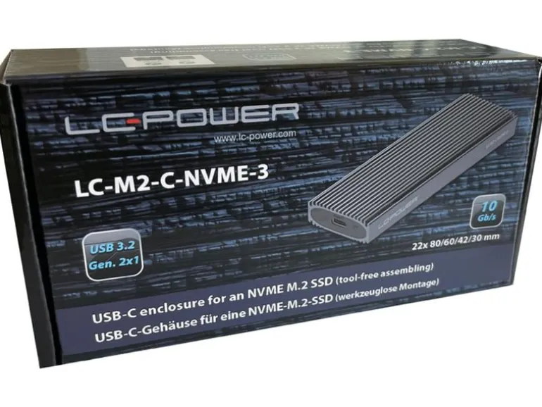 LC-Power Externes Gehäuse LC-M2-C-NVME-3 M.2