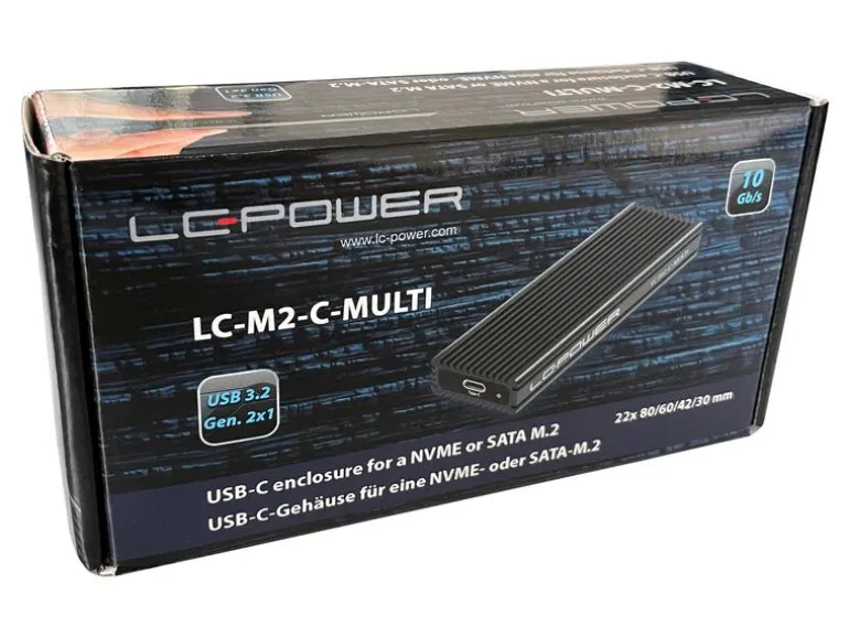 LC-Power Externes Gehäuse LC-M2-C-MULTI M.2 Schwarz